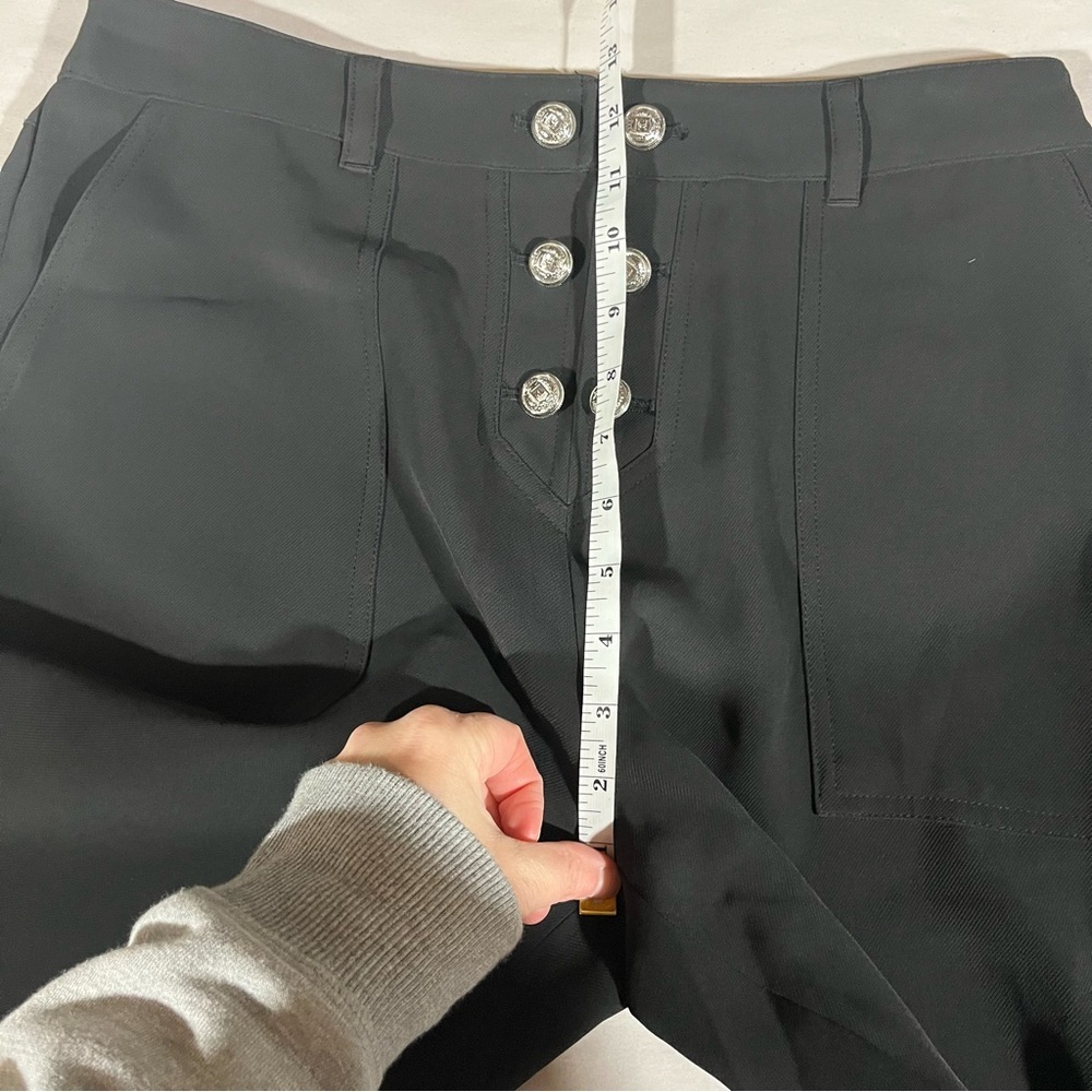 Karl Lagerfeld Black Wide-Leg Pants 8 - Picture 10 of 11